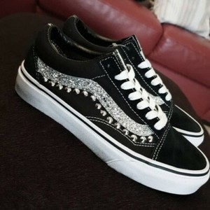 vans glitter argento