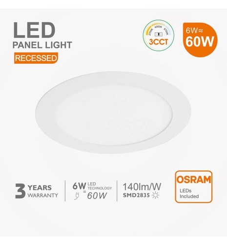 Punto empotrado foco de techo 6W Ø 73 mm incl. Osram LED Chip Downlight CCT ajustable - Imagen 6 de 13