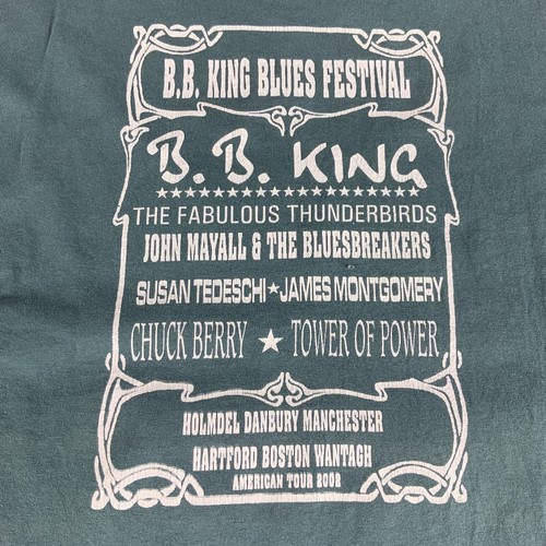 Vintage Y2K Men's XL BB King Blues Festival Graphic T Shirt AAA Tag Chuck Berry - Picture 7 of 10