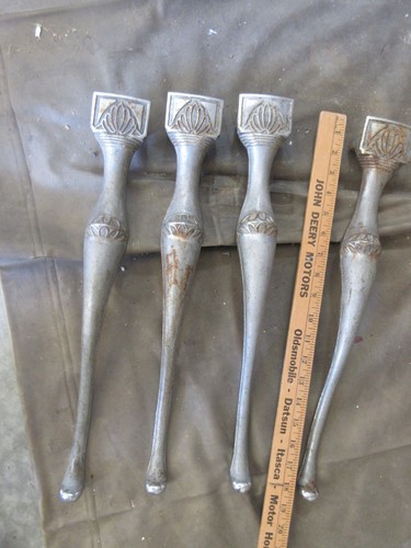 4 Vintage Art Deco Ornate Metal Curved Paw Foot 18" Table Legs - Picture 2 of 7
