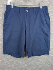 Under Armour Shorts Men 34 Blue Matchplay Vented Breathable Golf Loose Heatgear