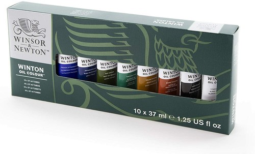 Winton Oil Colour Painter Starter Set Winsor and Newton 10 x 37ml Artist Colours - Picture 2 of 6