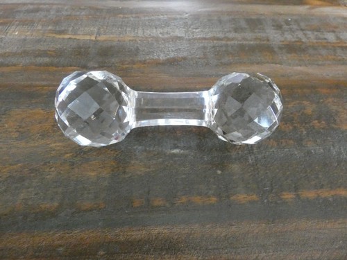 Unusually large Cut Crystal Glass Knife Rest