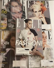ELLE Magazine 2014-15 Lot Of 5 Kristin Stewart Katy Perry Lorde Lena Dunham Emma