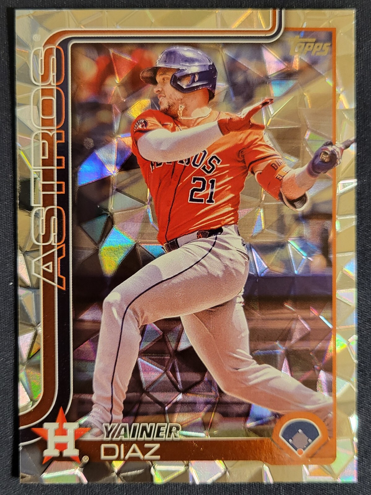 2025 Topps Series 1 YAINER DIAZ "Diamante Foil" SP Card #299 HOUSTON ASTROS