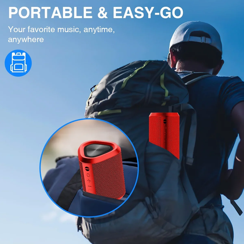 Bluetooth Lautsprecher, 24H Spielzeit Tragbarer Wireless Bluetooth 5.0 Speaker mit Ste - Bild 4 von 12