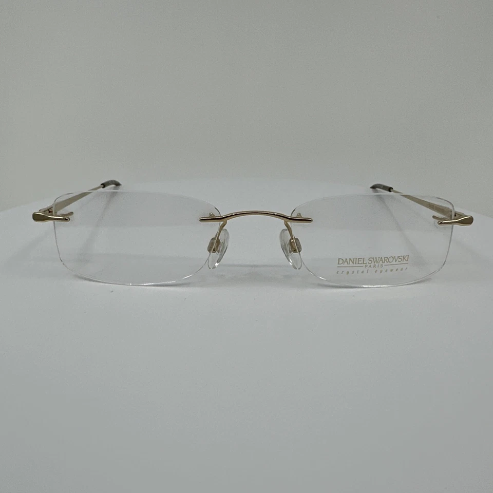 全新 复古 Daniel Swarovski S 112 无框眼镜 23KT GP 水晶奥地利 — 第 4/4 张图片