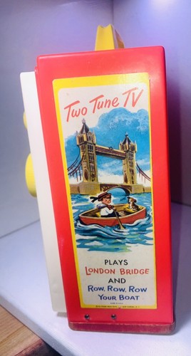 Vintage 1964 Fisher Price Wind-Up "Two Tune TV" Works Great!! - Picture 7 of 7