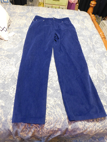 NWT Crown & Ivy Cabana Corduroy Holiday Bottoms Pants Navy Sz 12 - Picture 2 of 13