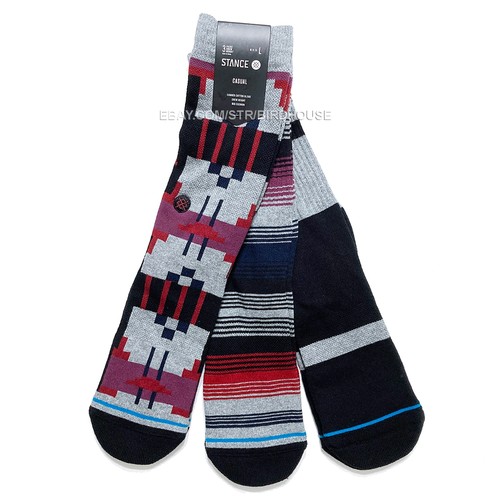 Stance Classic Crew Socks 3 pr Mens L Combed Cotton Blend Arch Support - Picture 10 of 20