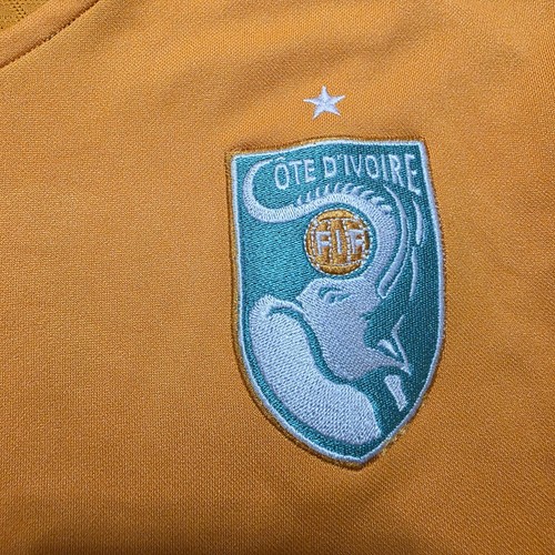 2010 Puma Ivory Coast Home Soccer Jersey Didier Drogba Men S Africa Chelsea EPL - Picture 3 of 8