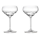 Royal Scot Crystal - Skye 2 Champagne Saucers Pair 180mm - New & Gift Boxed