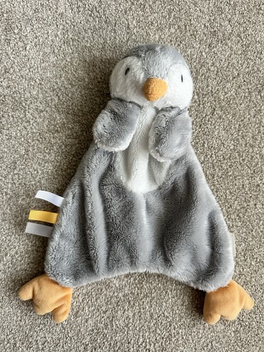 Jojo Maman Bebe Penguin Comforter vgc grey bird soft toy blankie blanket