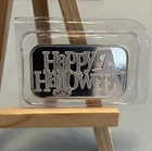 1 Oz Silver Bar Happy Halloween Witch Hat And Shoes