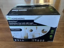 Homewerks SmartVent Bathroom Ventilation Fan w/ LED Light 110-CFM Voice Control 
