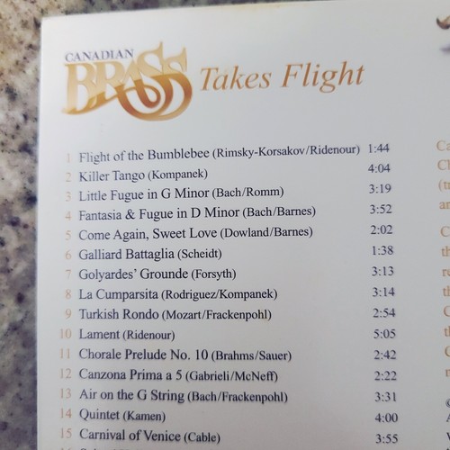 Canadian Brass Takes Flight CD Signed Autographed 2011 Steinway & Sons Complete  - Picture 4 of 6