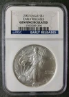 2007 $1 American Silver Eagle Dollar NGC Gem Uncirculated