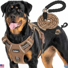 Heavy Duty No Pull Tactical Dog Harness for Large Dogs, Reflective, Adjustable