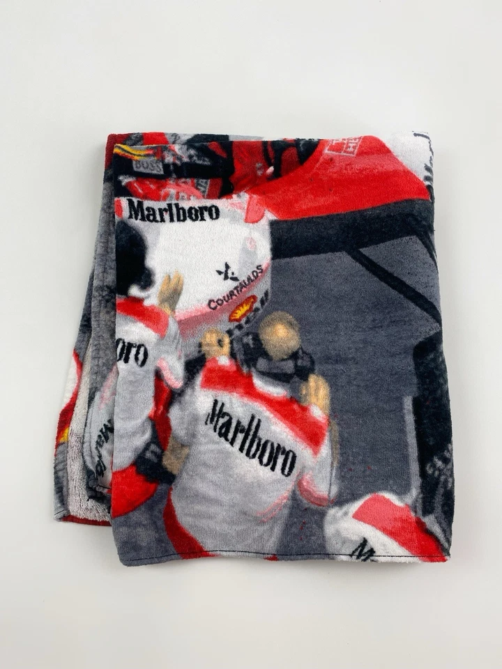 1993 年老式一级方程式 Ayrton Senna McLaren Pit Stop 照片图形毛巾 90 年代 — 第 4/4 张图片