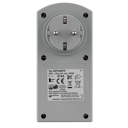 Zeitschaltuhr digital für außen und innen ~ IP44 ~ 230V ~ 1800W ~ REV 0025750409 - Bild 7 von 7