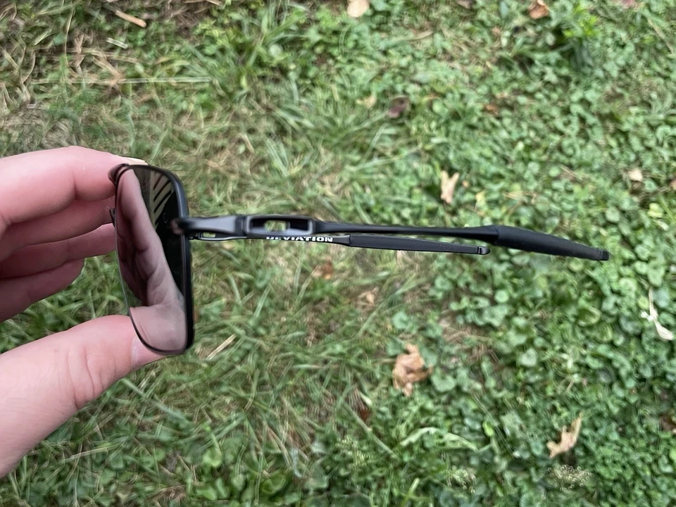 Oakley Deviation Satin Black/Silver Polarized Sunglasses W/ Case - Image 3 of 4