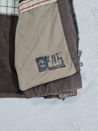 Chaqueta De Colección Timberland Encerada Envejecida con Cárdigan de Lana Desprendido Talla L - Imagen 11 de 24