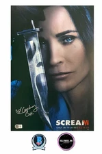 COURTNEY COX SIGNED 12x18 AUTOGRAPH SCREAM PHOTO BECKETT COA BT97932
