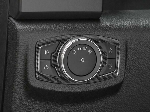 For Ford F150 F-150 2015-2020 Carbon Fiber Headlight Switch Control Frame Cover - Picture 5 of 5