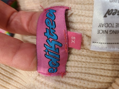 Edikted Women’s Cream Cargo Sweater Pants Size X-Small - Picture 5 of 5