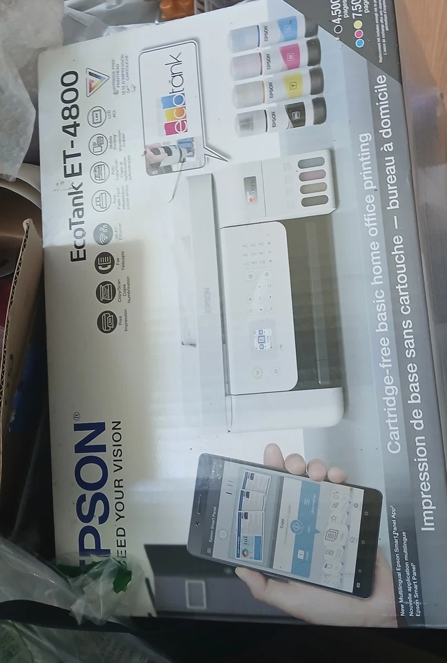 Epson Eco Tank ET-4800 ALL IN 1 Printer New Can Use For Sublimation - Image 2 of 2
