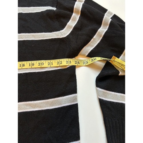 Riflessi Damen Strickpullover schwarz weiß gestreift mit Reißverschluss Größe XXL - Bild 13 von 13