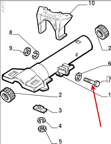 VITE PERNO BULLONE FISSAGGIO SUPPORTO COMANDO STERZO FIAT CINQUECENTO - 16044721 - Imagen 4 de 4