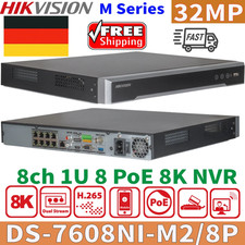 Hikvision 8K 4K ULTRA HD 32MP 8CH 8PoE 2SATA NVR 265+ Rekorder DS-7608NI-M2/8P