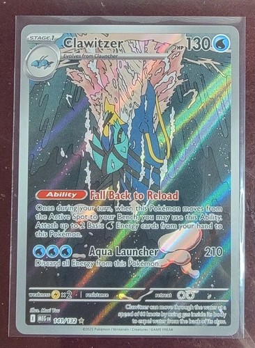 Clawitzer 141/132 Pokemon Mega Evolution Illustration Rare - Picture 1 of 4