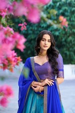 COTTON NARAYANPET LEHENGA CHOLI WITH CONTRAST BORDER DUPATTA INCLUDED