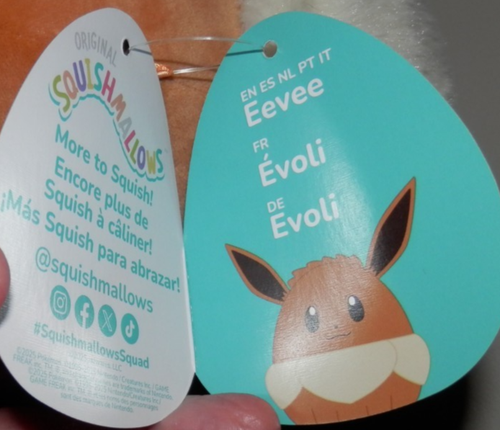 NUEVO 12” Eevee Peluche Pokemon Centro Exclusivo Squishmallow 2025 - Imagen 3 de 5