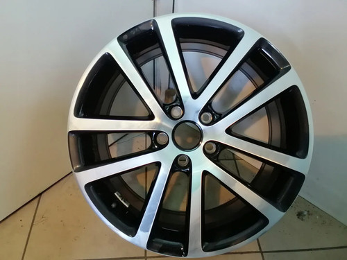 1x Alufelge 18 Zoll 7.5" 5x112 51ET Glanz Schwarz 1K0601025 VW Golf Rim Wheel