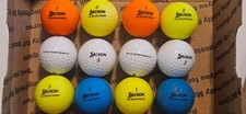 1 DZ SRIXON Q-STAR TOUR, NEAR MINT USED GOLF BALLS, HAND WASHED, MULTI-COLORED