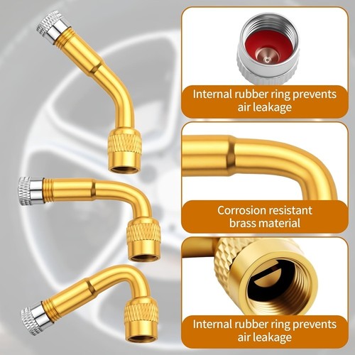 Brass Angled Valve Stem Extender (45, 90, & 135 Degree Angle) - Picture 5 of 7