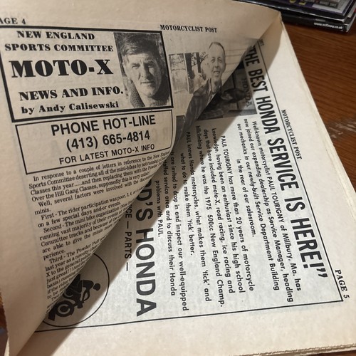 1977 Motorcyclist’s Post: New England Motorcycle Newspaper: Mike Donohue Racer - Picture 3 of 5