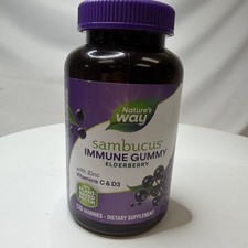 Nature  s Way Immune Support Sambucus Elderberry Gummies 120 Ct EXP 04/26