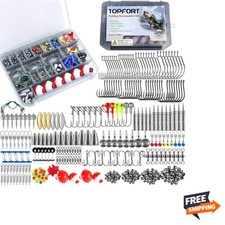 187/343pcs Fishing Accessories Kit, Organized Fishing Tackle Box with Tackle ...