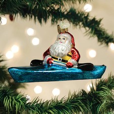 Old World Christmas - Santa In Kayak - 40316
