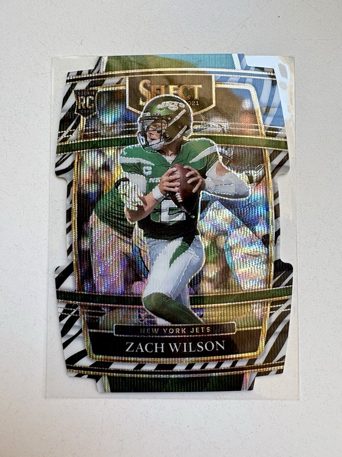2021 Select ZACH WILSON Concourse Zebra Prizm Die-Cut RC #44 SSP