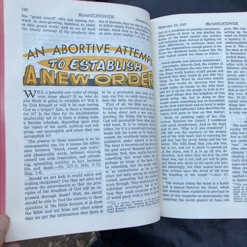 Watchtower BOUND VOLUME of The WATCHTOWER 1967 Jehovah’s Witnesses JW - Picture 13 of 22