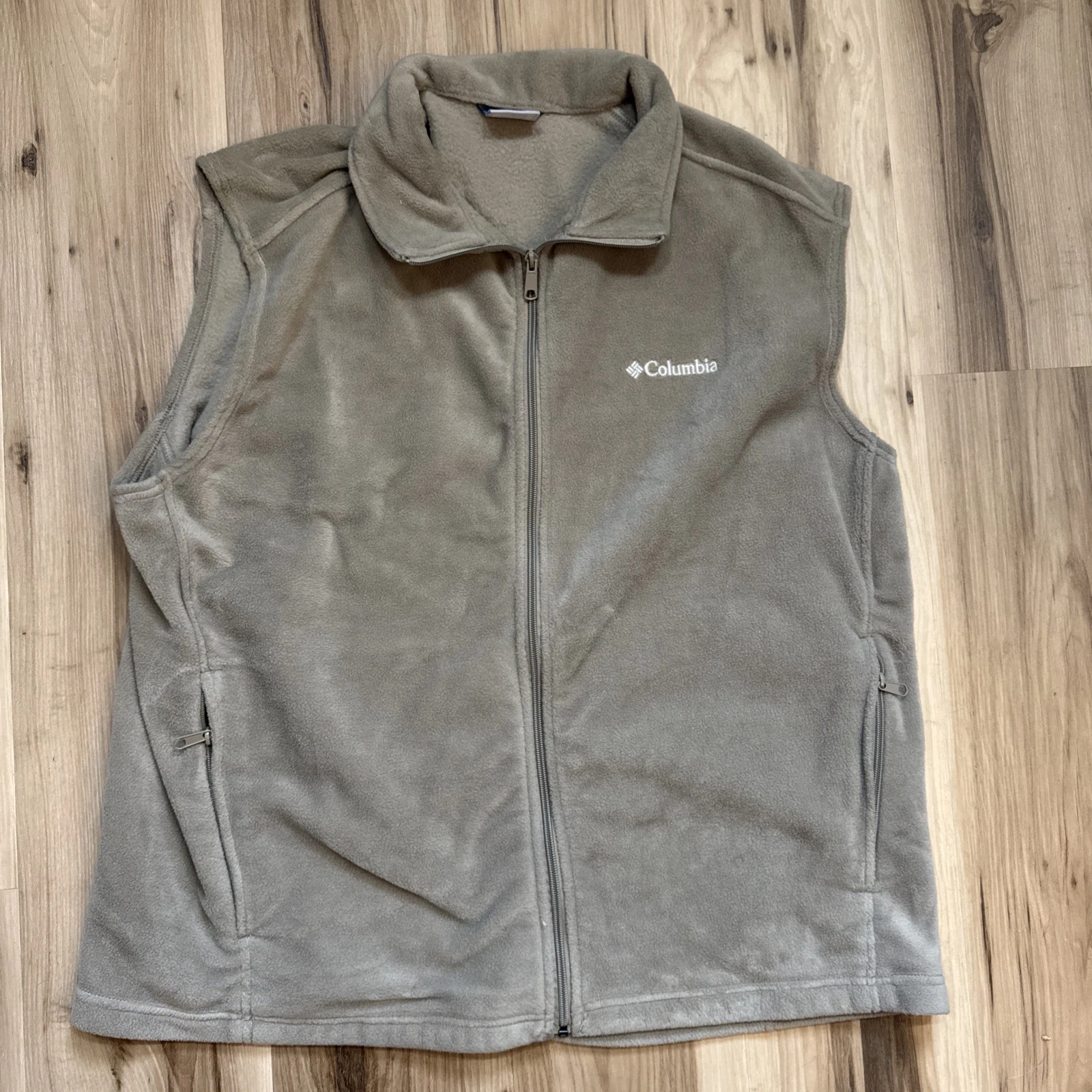 Columbia Sleeveless Mountain Vest Fleece Mens Size XXL Tan/Beige