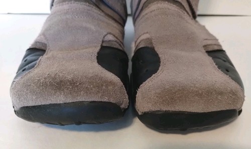 Vtg 90s Diesel Mankato Gray Suede Black Leather Cyber Moto Boots Archival Sz 7.5 - Picture 4 of 20