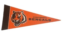NFL Cincinnati Bengals   Mini Pennant 4”x9" Wall Decor Flag Football Banner