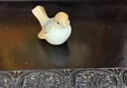 Fenton Glass Hand Painted Satin Bird Figurine Cut Show 3"