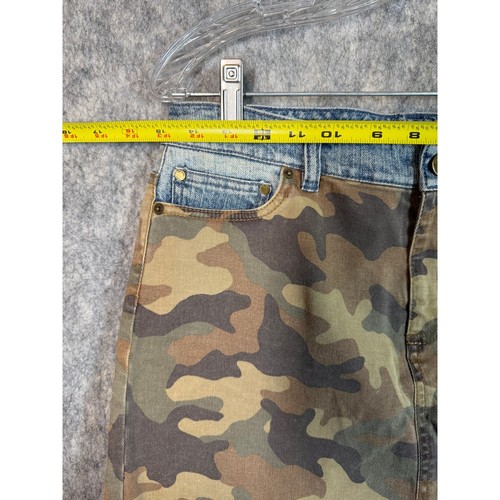 Michael Kors Womens Denim Camo Size 4 Mini Jean Skirt EUC - Picture 5 of 7